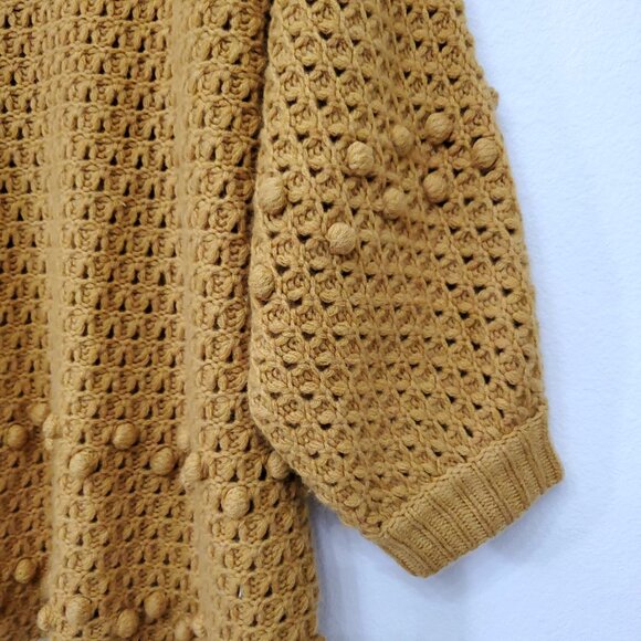 Garnet Hill Recycled-Cashmere Bobble-Stitch Women's Oversized Sweater Size Small - Picture 4 of 13